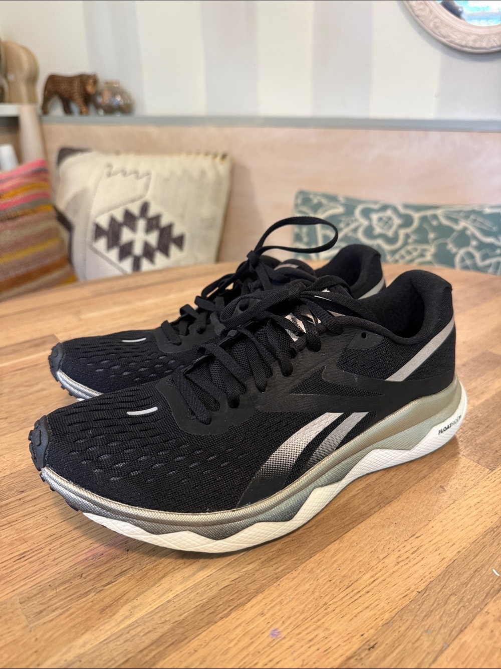 Reebok Women's Floatride Run Fast 2.0  Black and Silver Running Shoes